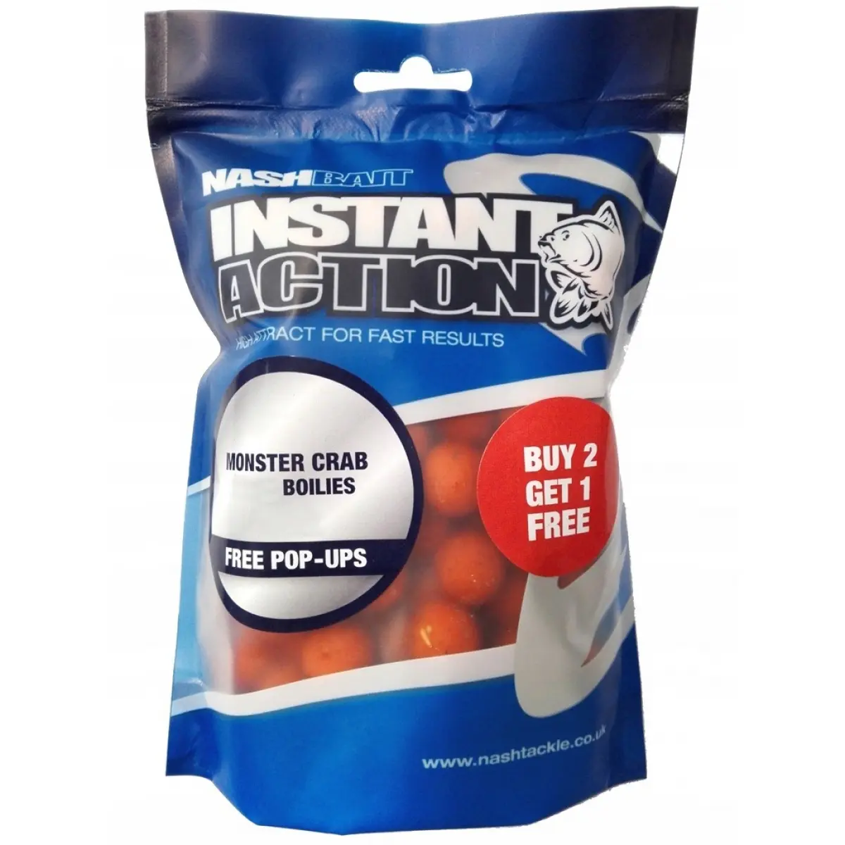 NEW Nash Instant Action Monster Crab Bottom Bait 200g 15 mm / 200grozmiar 15 mm / 200g - MPN: B3418 - EAN: 5055108834182