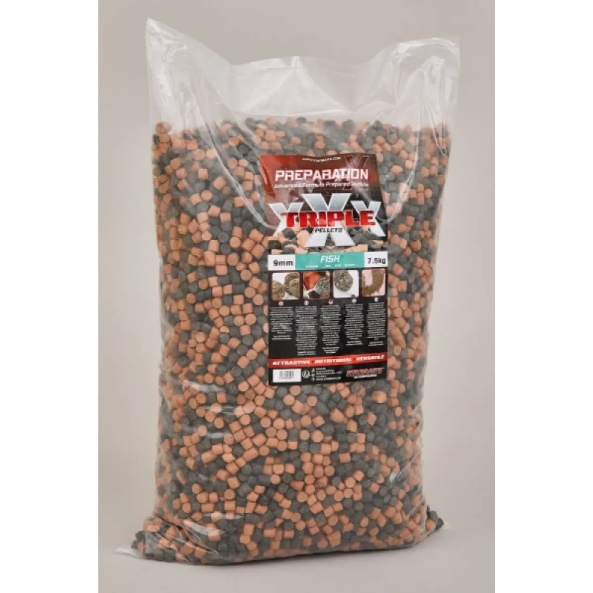 Starbaits Preparation X Triple X Pellets - FISH 9 mmśrednica 9 mm - MPN: 18953 - EAN: 3297830189532