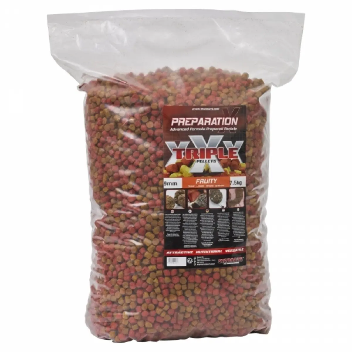 Starbaits Preparation X Triple X Pellets - FRUITY 9 mmśrednica 9 mm - MPN: 20468 - EAN: 3297830204686