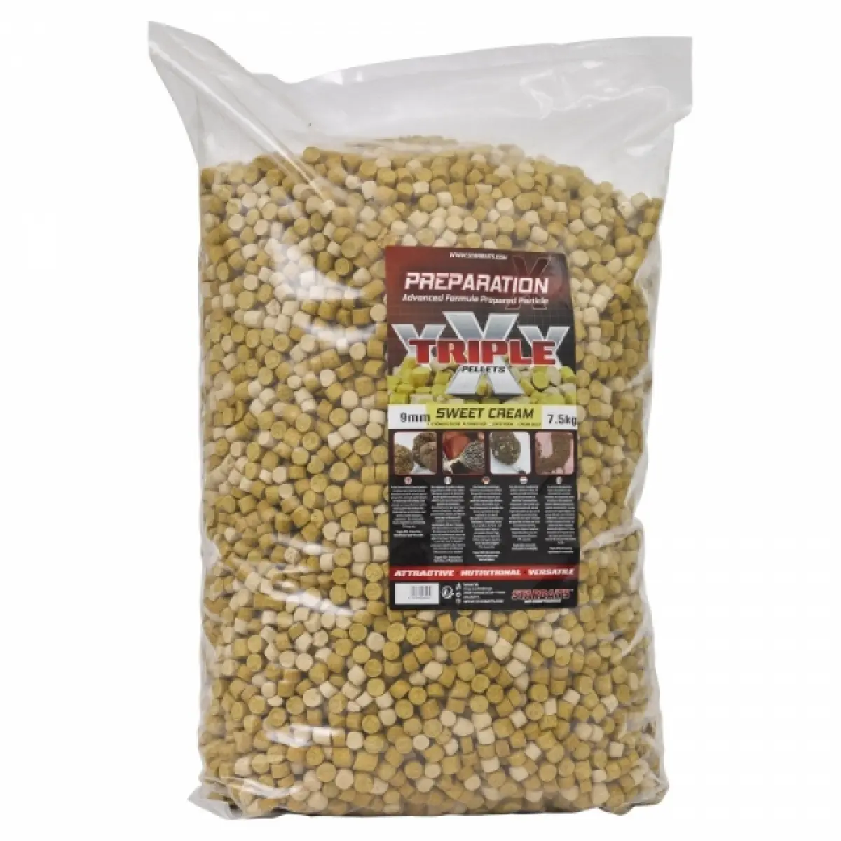 Starbaits Preparation X Triple X Pellets - CREAM 9 mmśrednica 9 mm - MPN: 28525 - EAN: 3297830285258