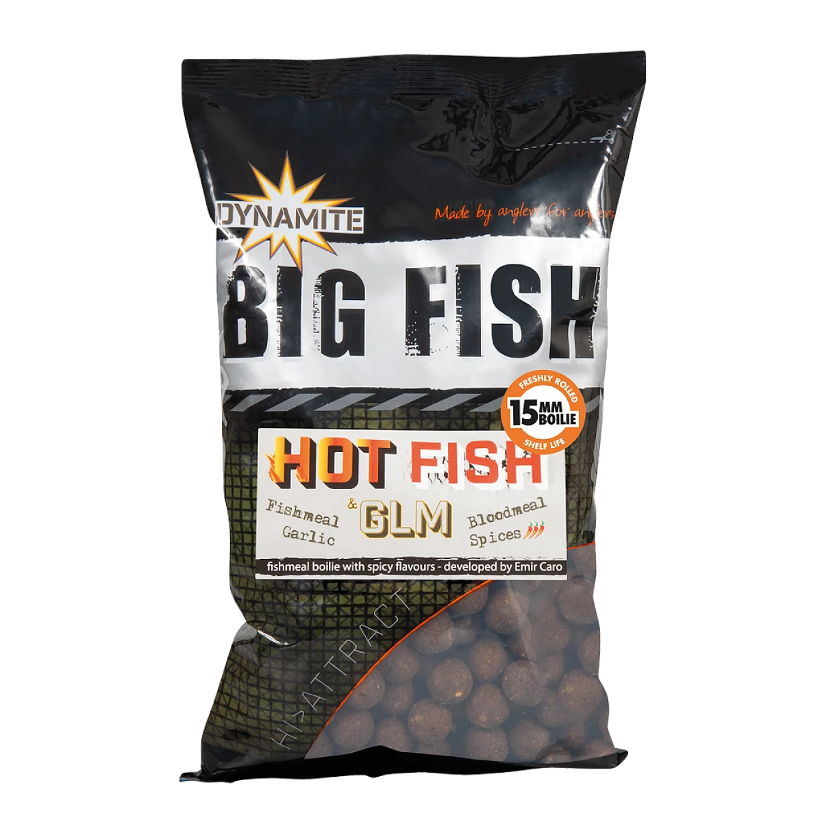 DynamiteBaits Boilies - Hot Fish & GLMrozmiar 15 mm / 1kg - MPN: DY1008 - EAN: 5031745217830