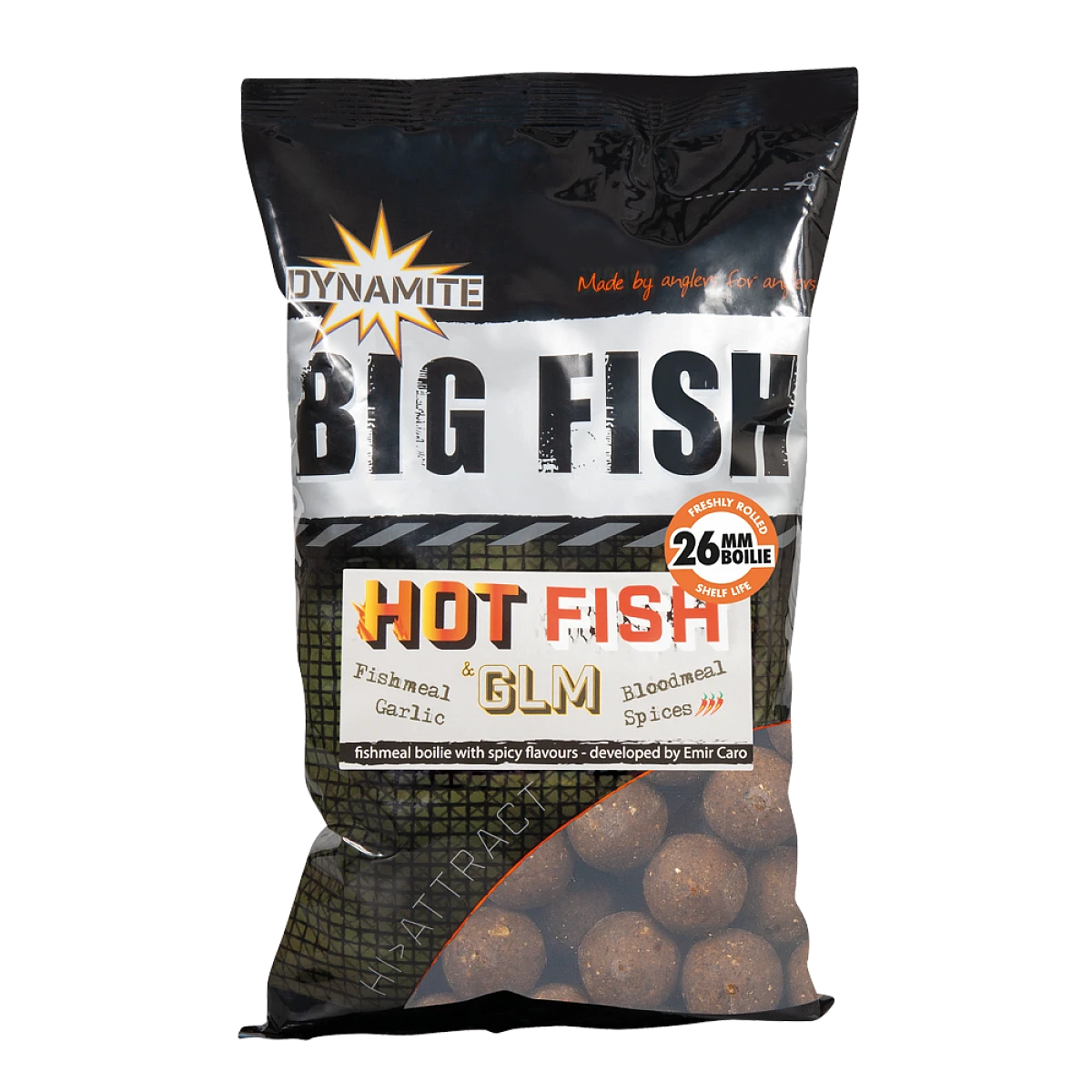 DynamiteBaits Boilies - Hot Fish & GLMrozmiar 26 mm / 1kg - MPN: DY1208 - EAN: 5031745226764