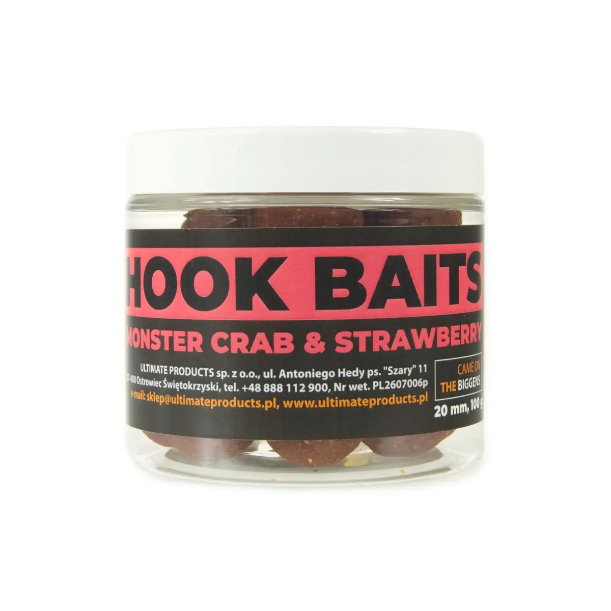 UltimateProducts Hookbaits - Monster Crab & Strawberryrozmiar 20 mm - EAN: 5903855430440