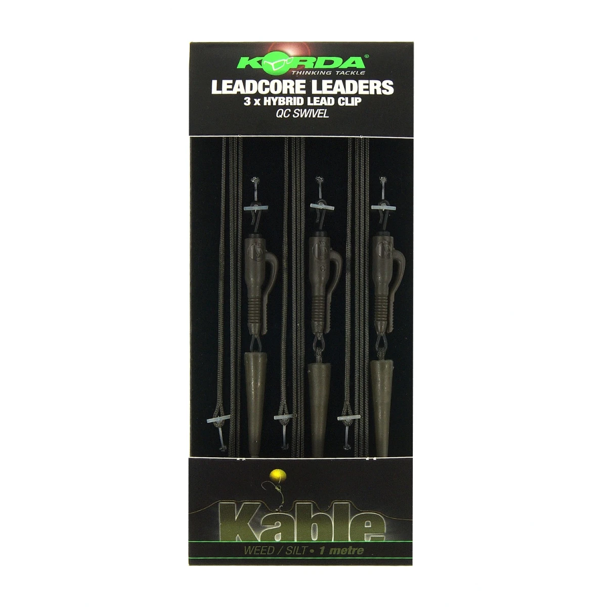 Korda Leadcore Leader Hybrid Lead Clip QC Swivel Weed/Silt / zielonykolor Weed/Silt / zielony - MPN: LLHQW - EAN: 5060461125921