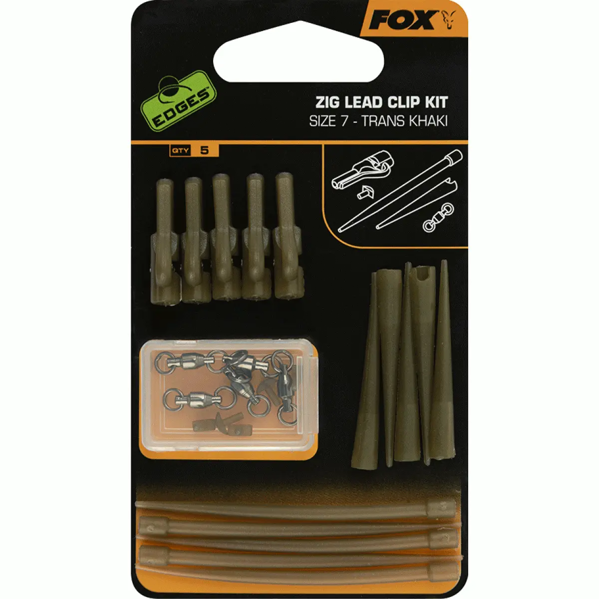 Fox ZIG Lead Clip Kit 5 zestawówopakowanie 5 zestawów - MPN: CAC722 - EAN: 5056212115037