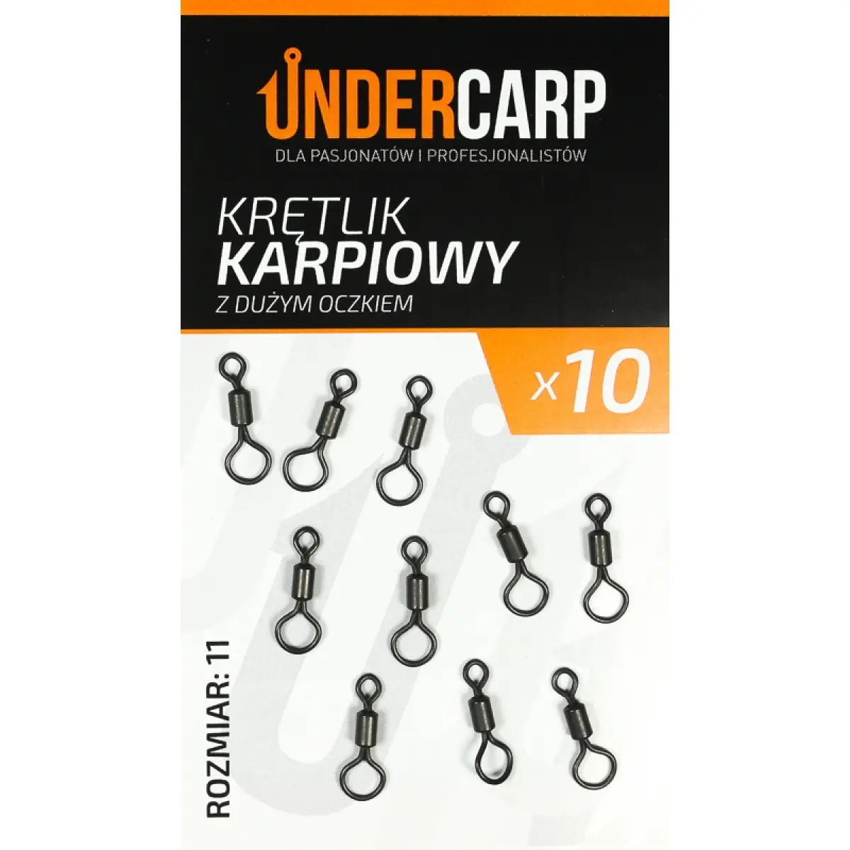 UnderCarp - Krętlik karpiowy z dużym oczkiem 11rozmiar 11 - MPN: UC47 - EAN: 5902721600420