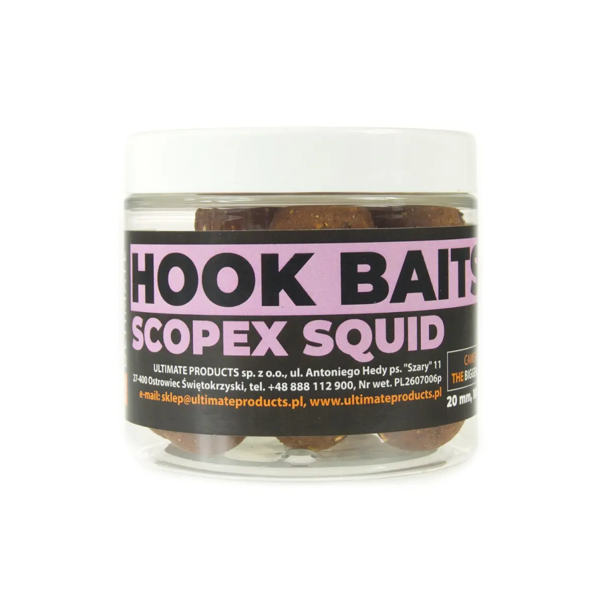 UltimateProducts Hookbaits - Scopex Squidrozmiar 20 mm - EAN: 5903855431096