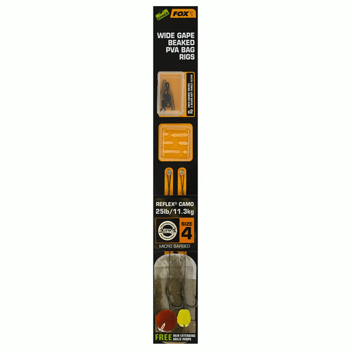 Fox Wide Gape Baked PVA Bag Ready Rigswersja hak nr 4 / 25lb - MPN: CCR172 - EAN: 5056212123797
