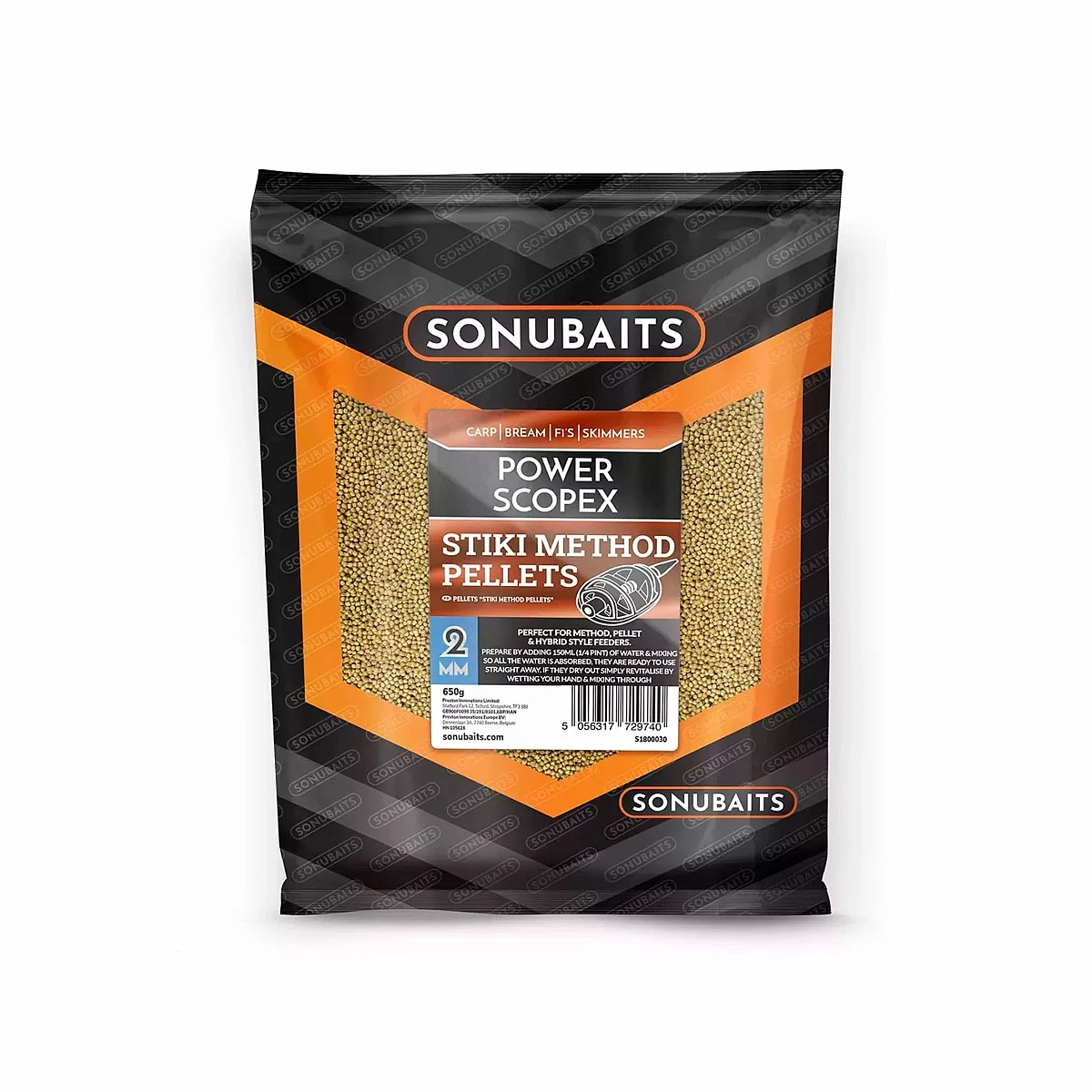 Sonubaits Stiki Power Scopex Method Pellets 4mm / 650g 4mm / 650g - MPN: S1800041 - EAN: 5056317742329