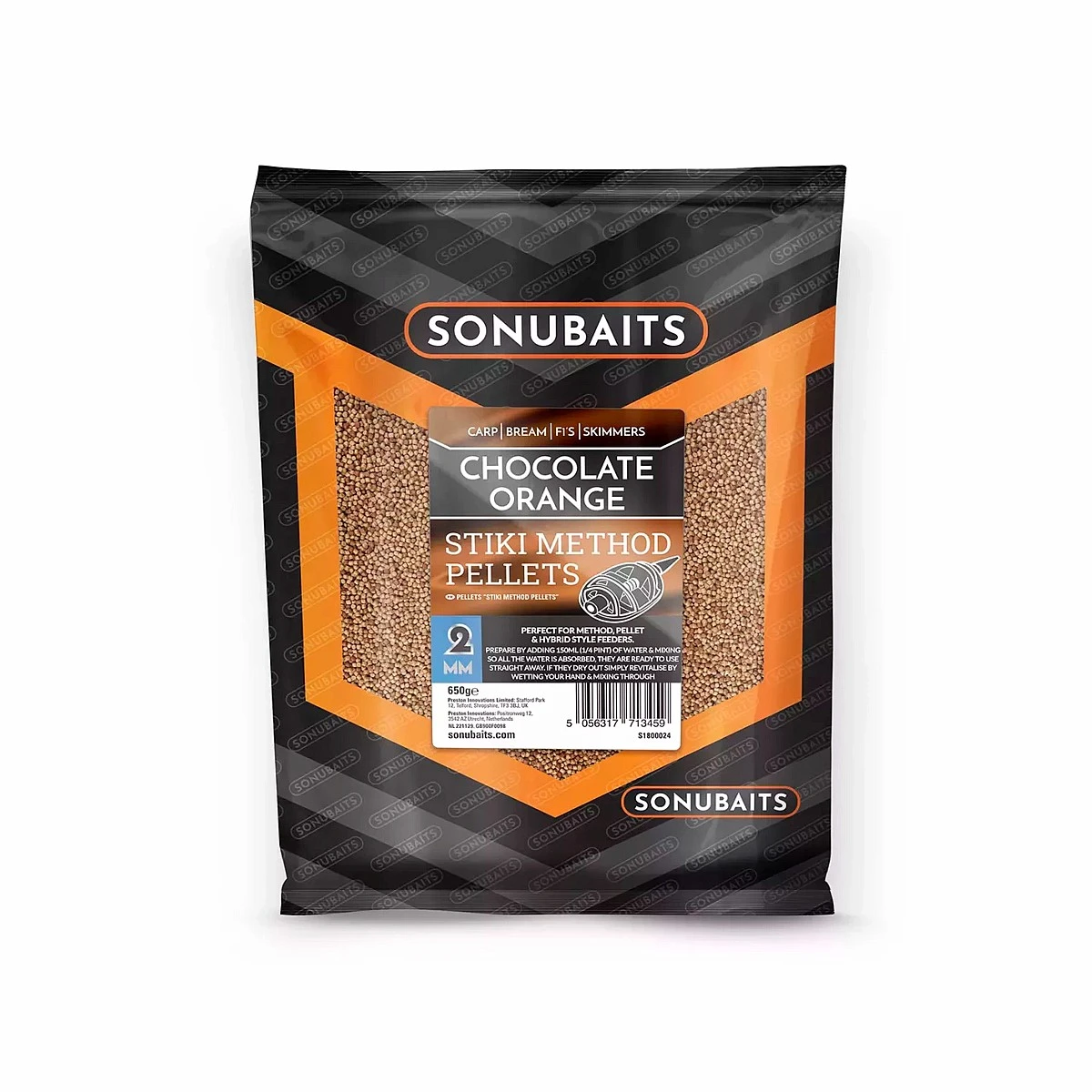 Sonubaits Stiki Chocolate Orange Method Pellets 4mm / 650gopakowanie 4mm / 650g - MPN: S1800044 - EAN: 5056317742350