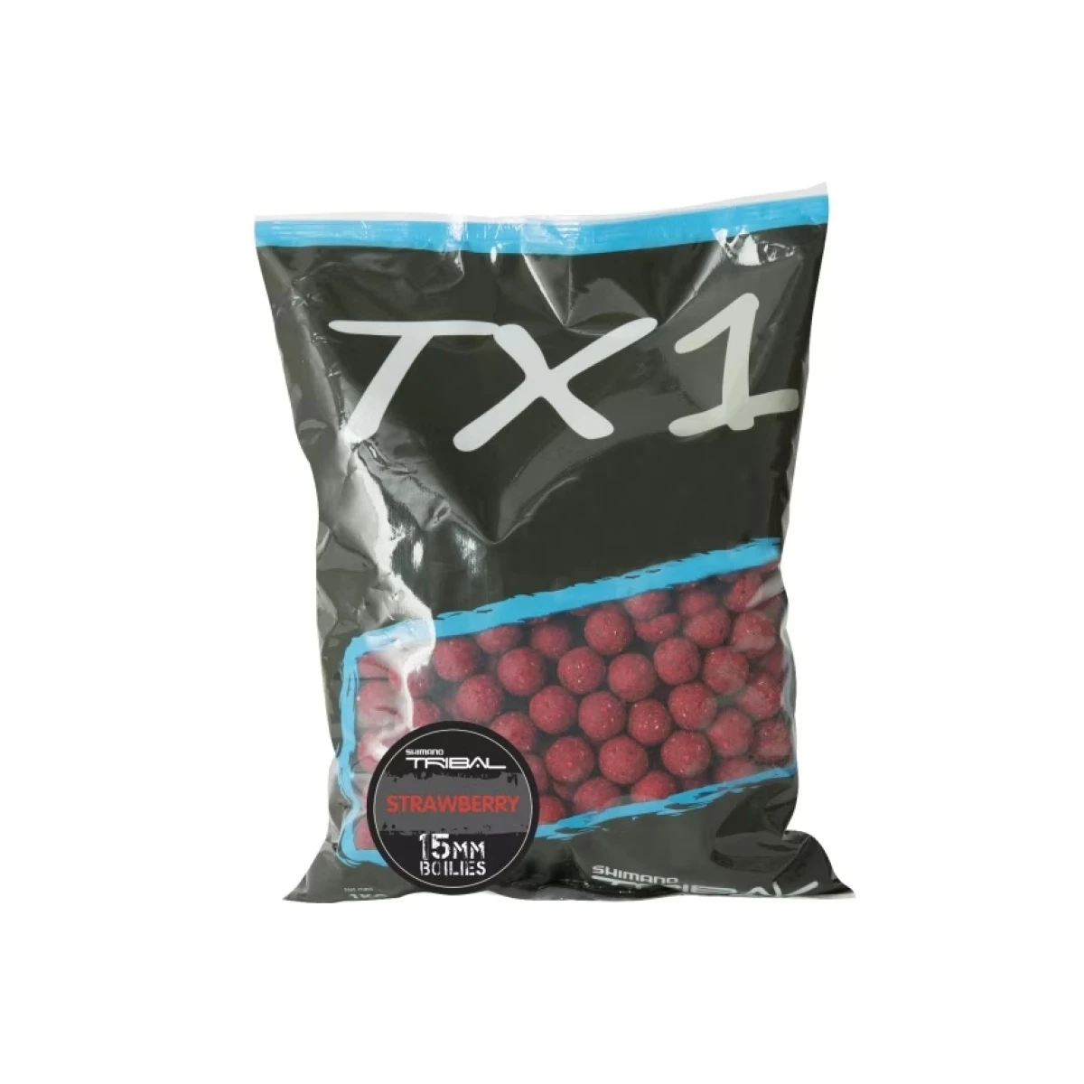 Shimano Tribal TX1 Boilies - Strawberry - 1 kgrozmiar 15 mm - MPN: TX1SBB151000 - EAN: 8717009845472