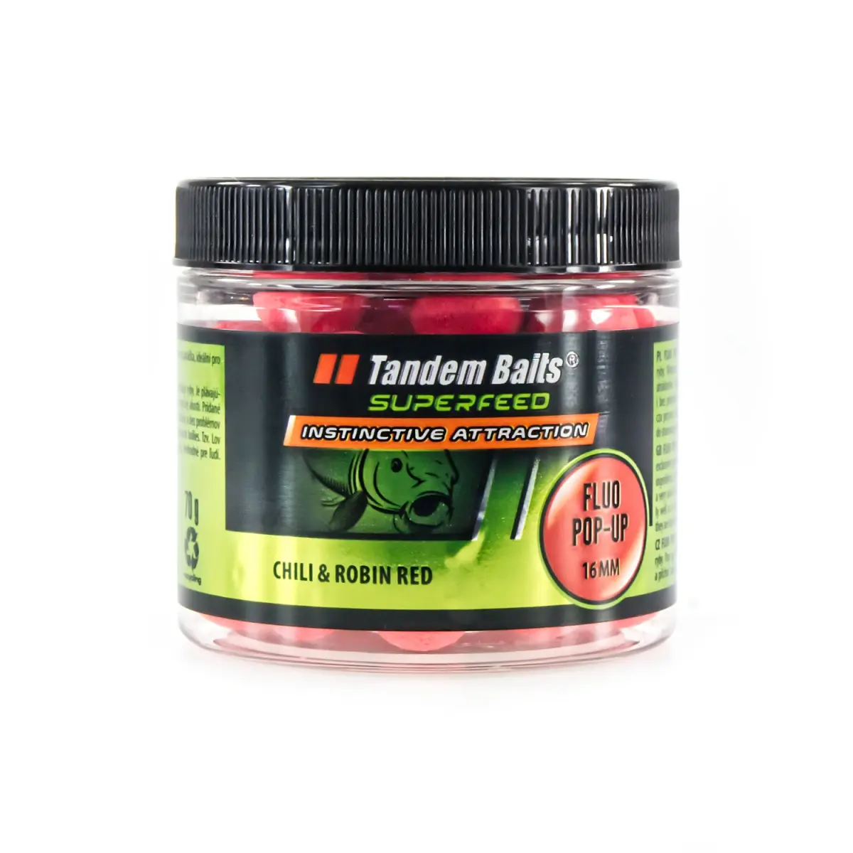 TandemBaits SuperFeed Fluo Pop-Up - Chili & Robin Redrozmiar 16mm / 70g - MPN: 25121 - EAN: 5907666688182