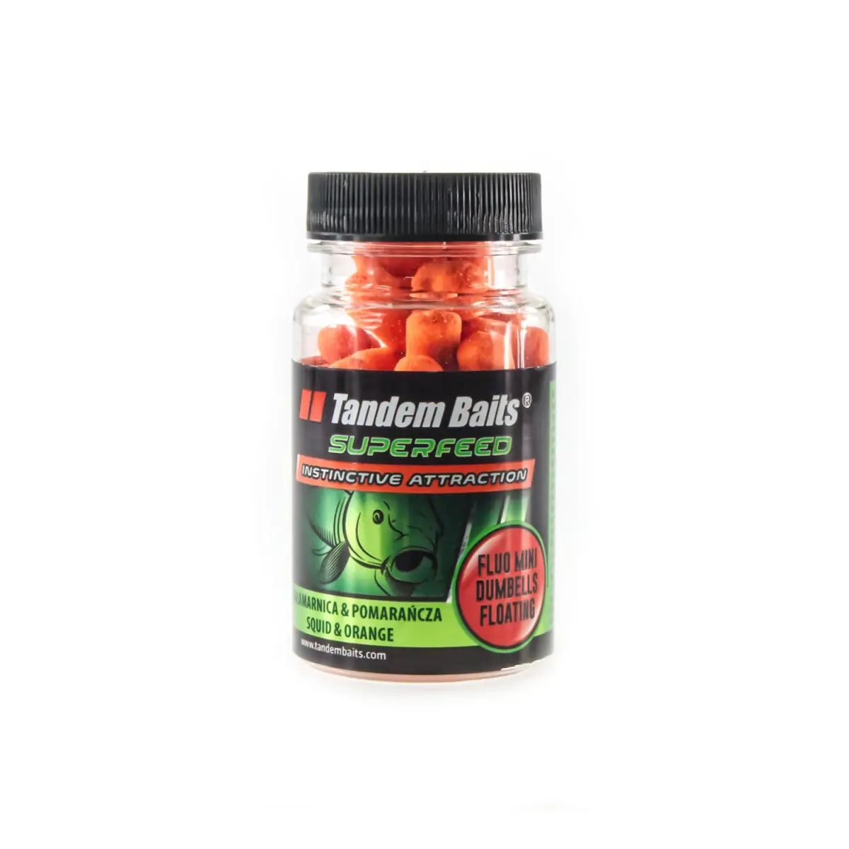 TandemBaits SuperFeed Fluo Mini Dumbells Floating  - Kałamarnica & Pomarańczarozmiar mini dumbells / 30g - MPN: 25143 - EAN: 5907666688304