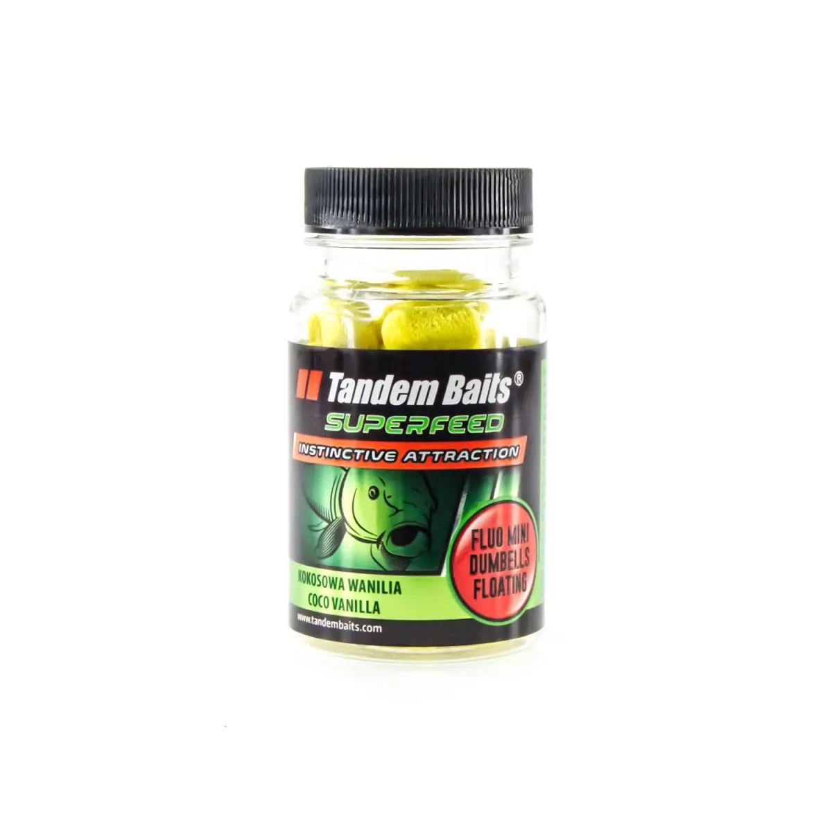 TandemBaits SuperFeed Fluo Mini Dumbells Floating  - Kokosowa Waniliarozmiar mini dumbells / 30g - MPN: 25144 - EAN: 5907666688311