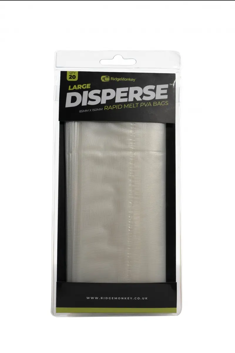RidgeMonkey Disperse PVA Bagsrozmiar Large 85mm x 150mm - MPN: RMT182 - EAN: 5056210600276
