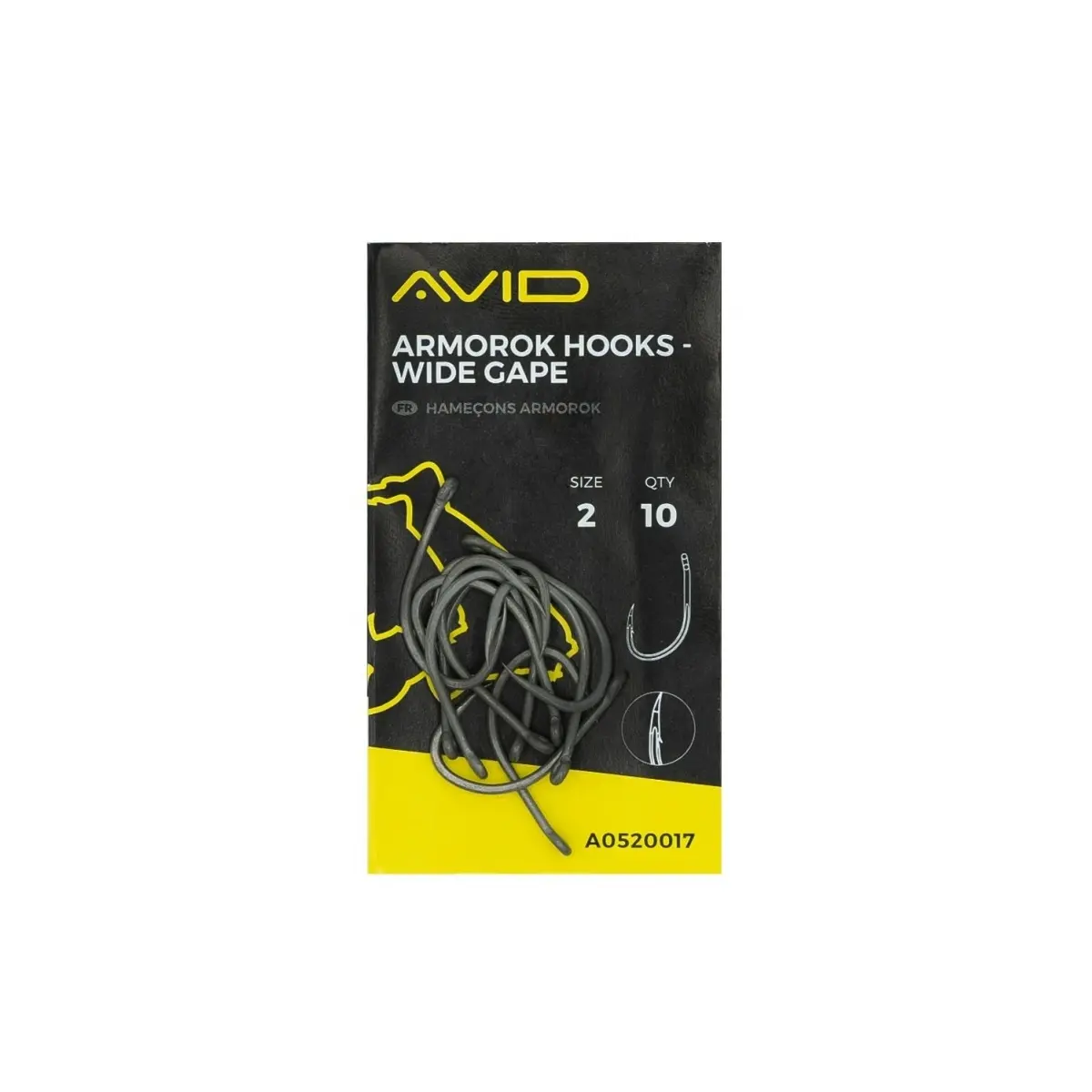 Avid Carp Armorok Wide Gape Barbed Hooks   8rozmiar 8 - MPN: A0520020 - EAN: 5055977494289