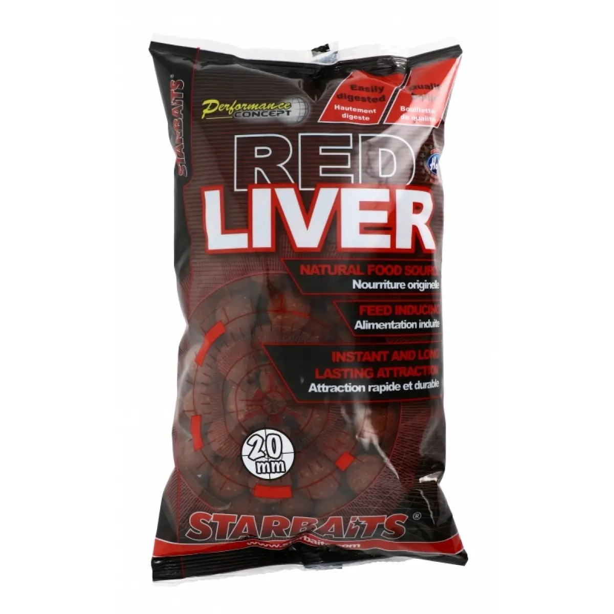 Starbaits Performance Boilies - Red Liverrozmiar 20 mm / 1kg - MPN: 79256 - EAN: 3297830792565