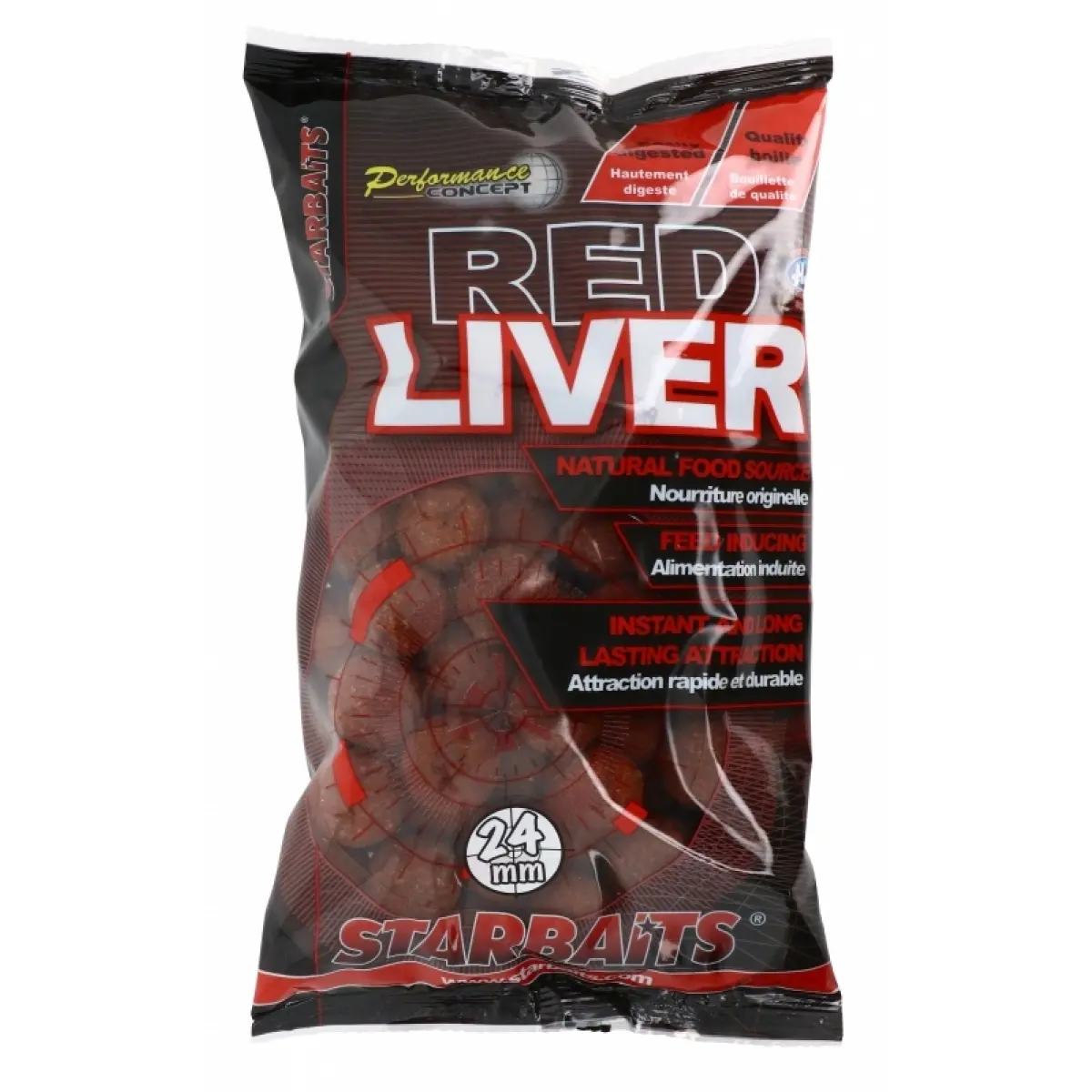 Starbaits Performance Boilies - Red Liverrozmiar 24 mm / 1kg - MPN: 79258 - EAN: 3297830792589