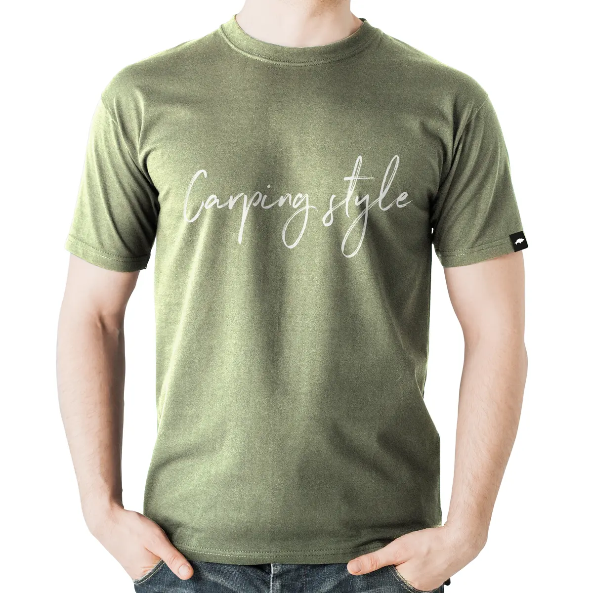 Rockworld Carping Style Melange Khaki  - koszulka męska Lrozmiar L - EAN: 200000057107