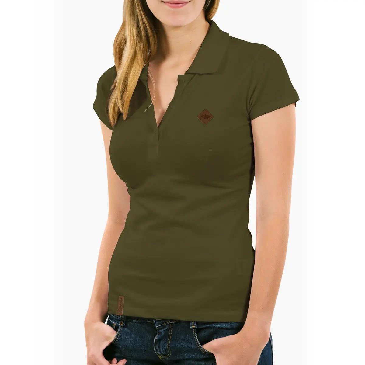 Rockworld - Koszulka damska polo khaki XLrozmiar XL - EAN: 200000057596