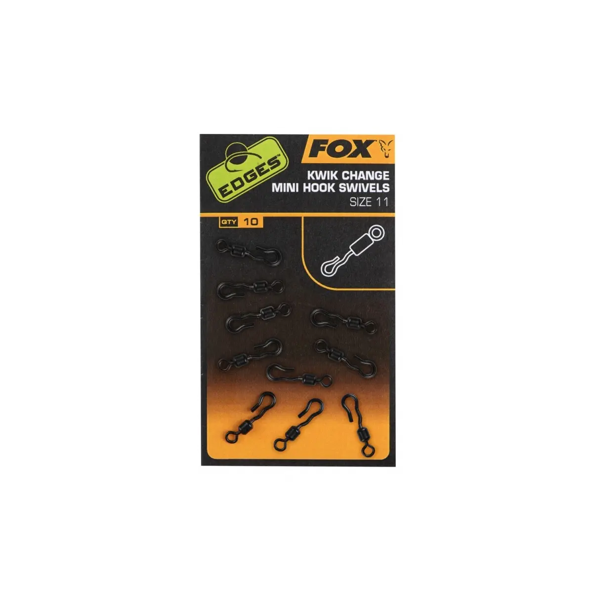 Fox Edges Kwik Change Mini Hook Swivels 11rozmiar 11 - MPN: CAC763 - EAN: 5056212133345
