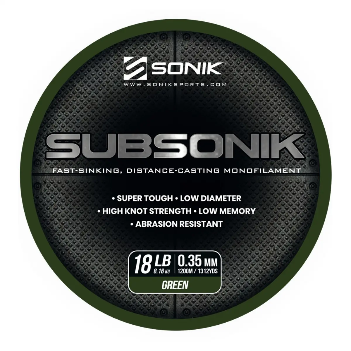 Sonik Subsonik Mono Line Green rodzaj 0.35mm/1200m - MPN: RC0003 - EAN: 5055279521324