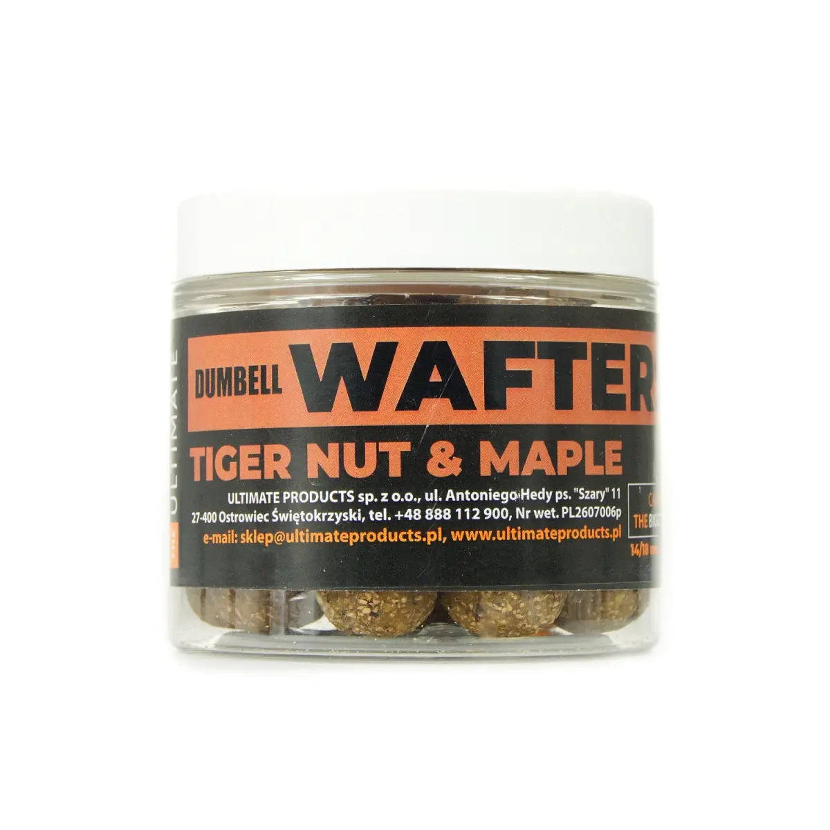 UltimateProducts Wafters - Tiger Nut & Maple rodzaj dumbell wafters 14/18mm - EAN: 5903855432307