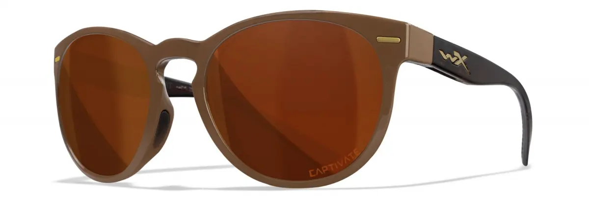 WileyX COVERT Captivate Polarized Copper Gloss Coffee/Crystal Brown Framekolor Captivate Polarized Copper - MPN: AC6CVT06 - EAN: 712316007139