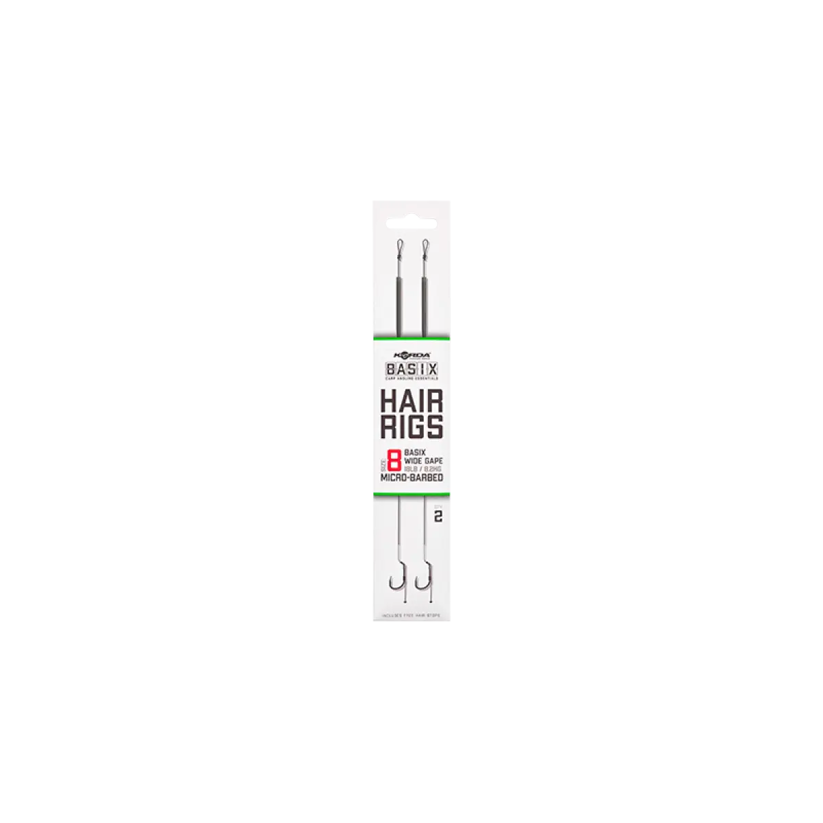 Korda Basix Hair Rig Wide Gaperozmiar 8 - MPN: KBX016 - EAN: 5060660633784