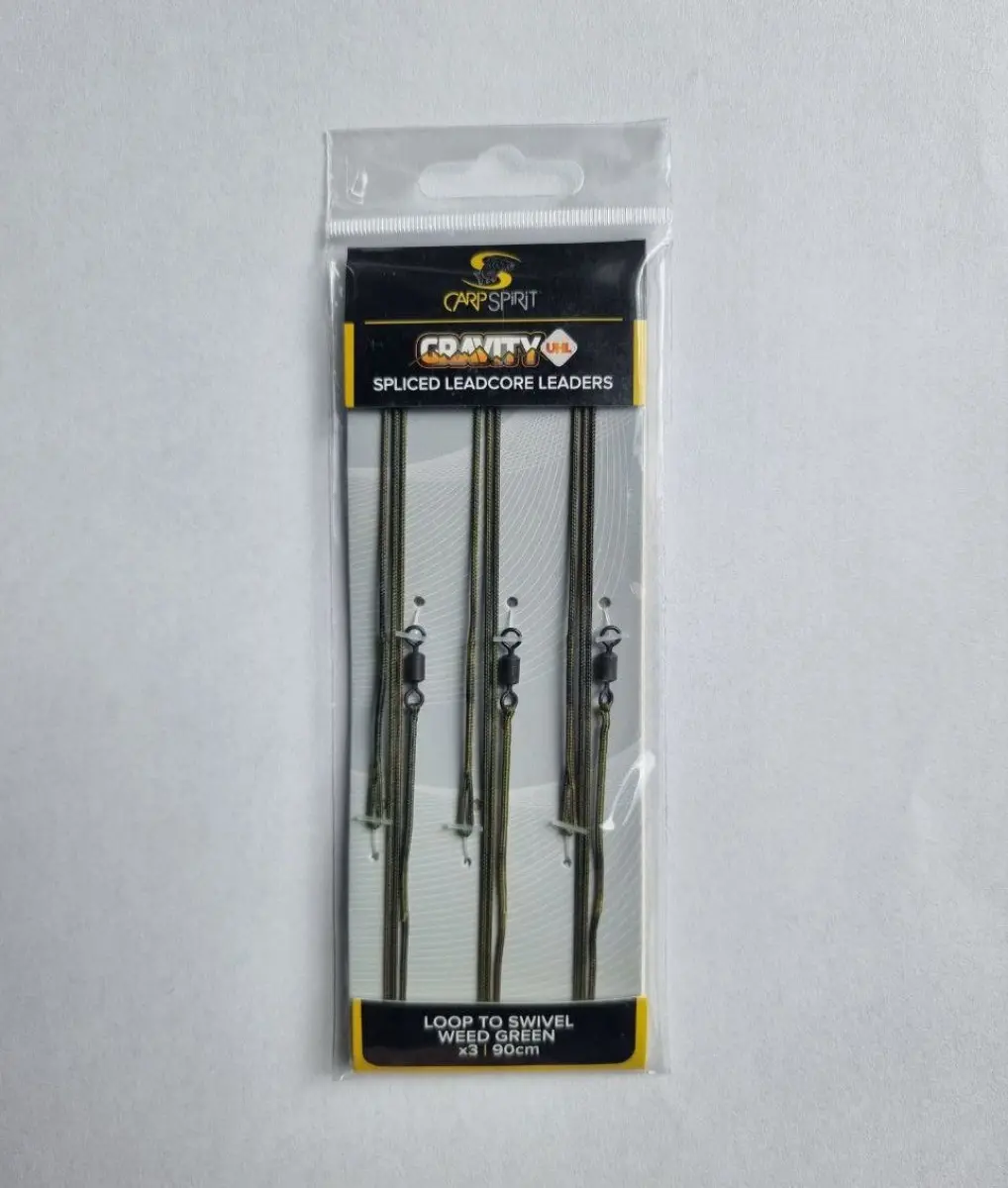 Carp Spirit Gravity Leadcore Leader with Swivelkolor Weed Green (roślinność) - MPN: ACS010148 - EAN: 3422993020594