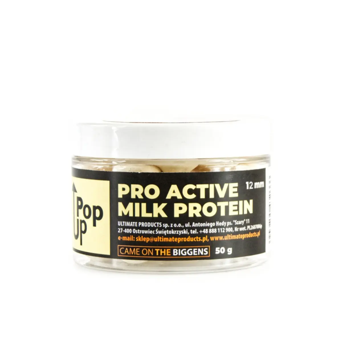 UltimateProducts Pop Ups - Pro Active Milk Proteinrozmiar 12 mm - EAN: 5903855432659