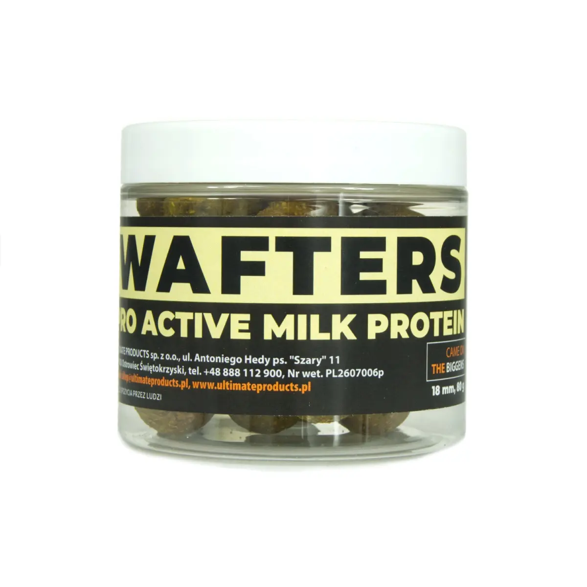 UltimateProducts Wafters - Pro Active Milk Proteinrodzaj wafters 18mm - EAN: 5903855432697