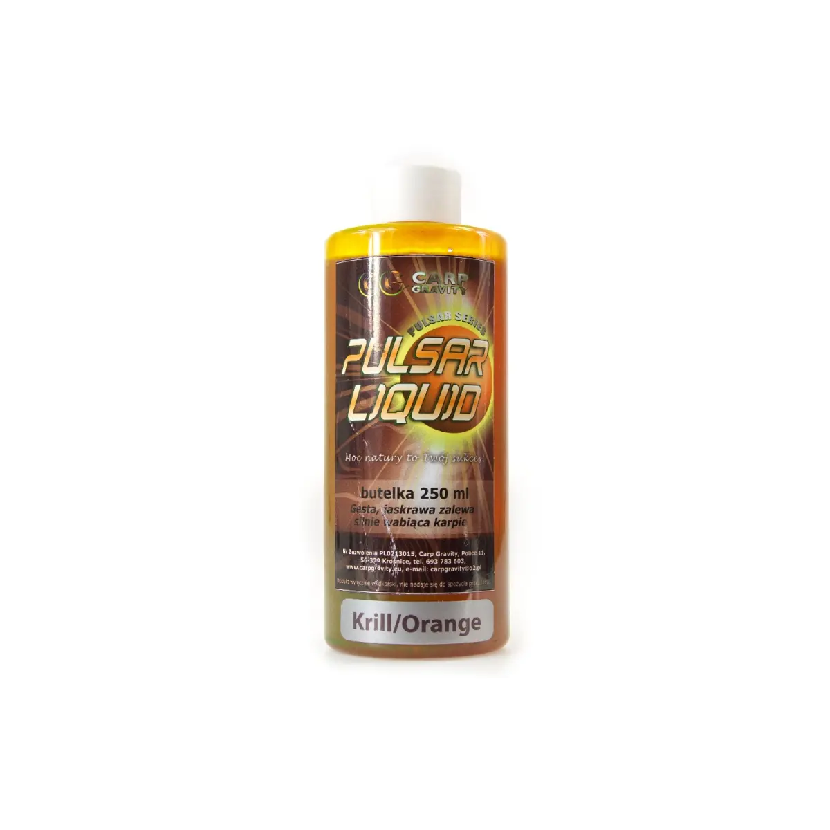 Carp Gravity Krill Orange Pulsar Liquid opakowanie 250ml - MPN: LPU001 - EAN: 200000064426