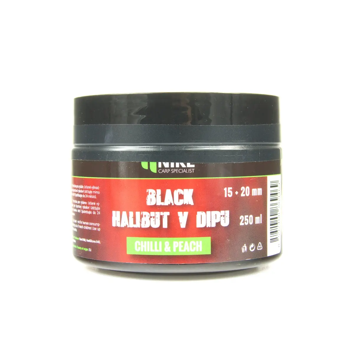 Karel Nikl Black Halibut in Dip - Chilli and Peachrozmiar 15+20mm / 250g - MPN: 2069469 - EAN: 8592400869469