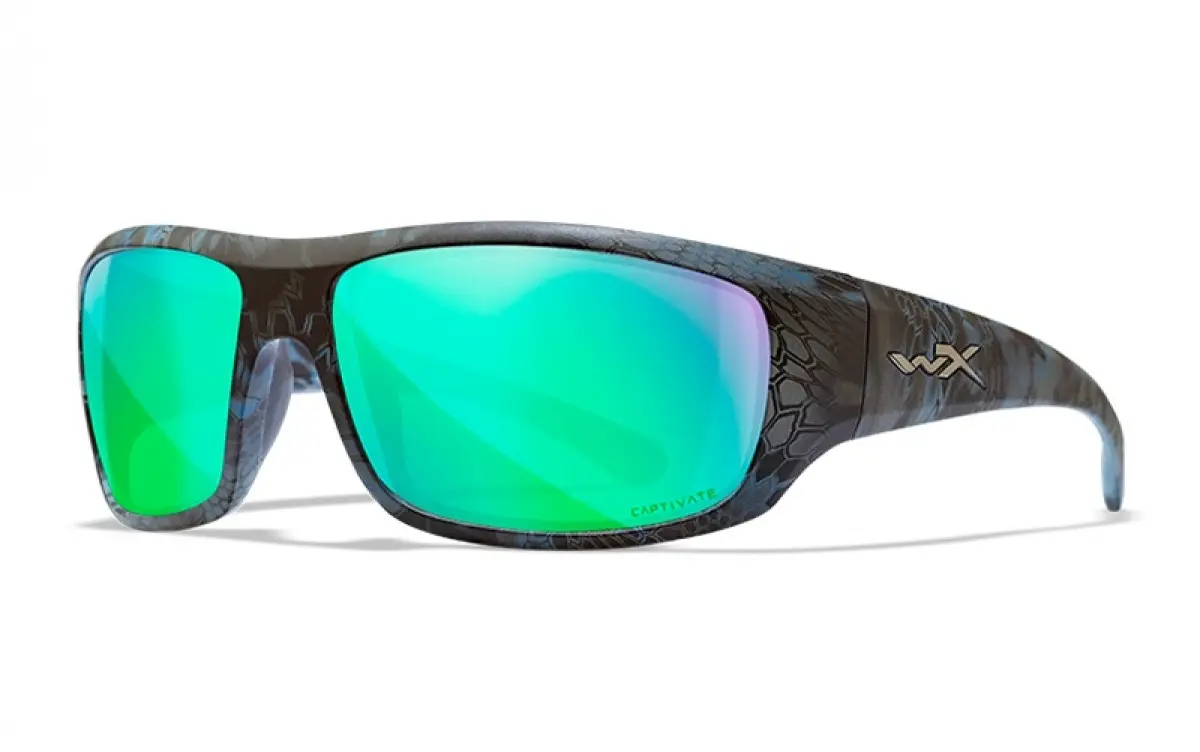 WileyX OMEGA Captivate Pol Green Mirror Lens Kryptek Neptune Frame kolor Captivate Polarized Green Mirror Lens - MPN: ACOME13 - EAN: 712316002875