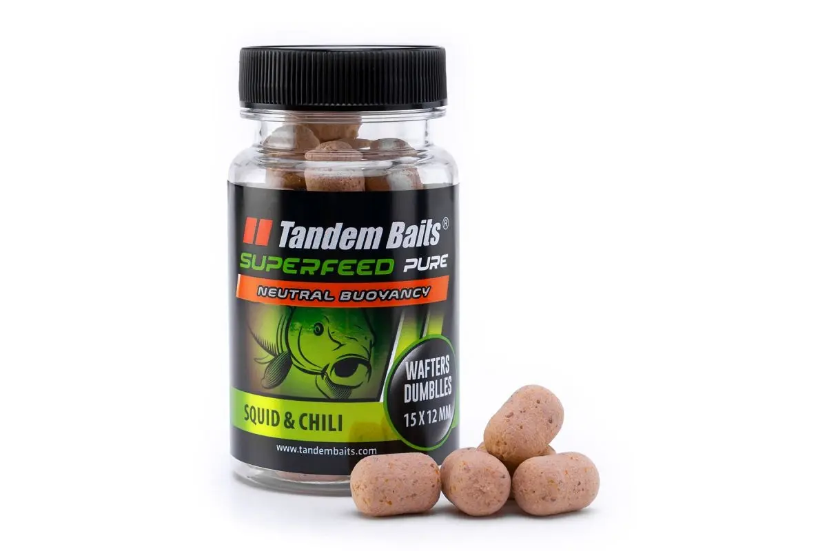 TandemBaits SuperFeed Pure Dumbells Wafters - Squid and Chili  12/15mm / 30grozmiar 12/15mm / 30g - MPN: 26446 - EAN: 5907666675335