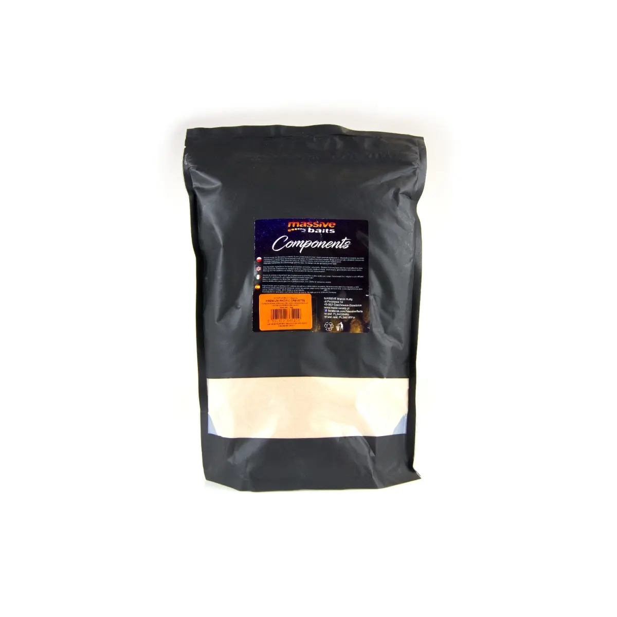 Massive Baits Components Pacific Crevette  - Mączka Krewetkowa opakowanie 1kg - MPN: KP107 - EAN: 5901912665200