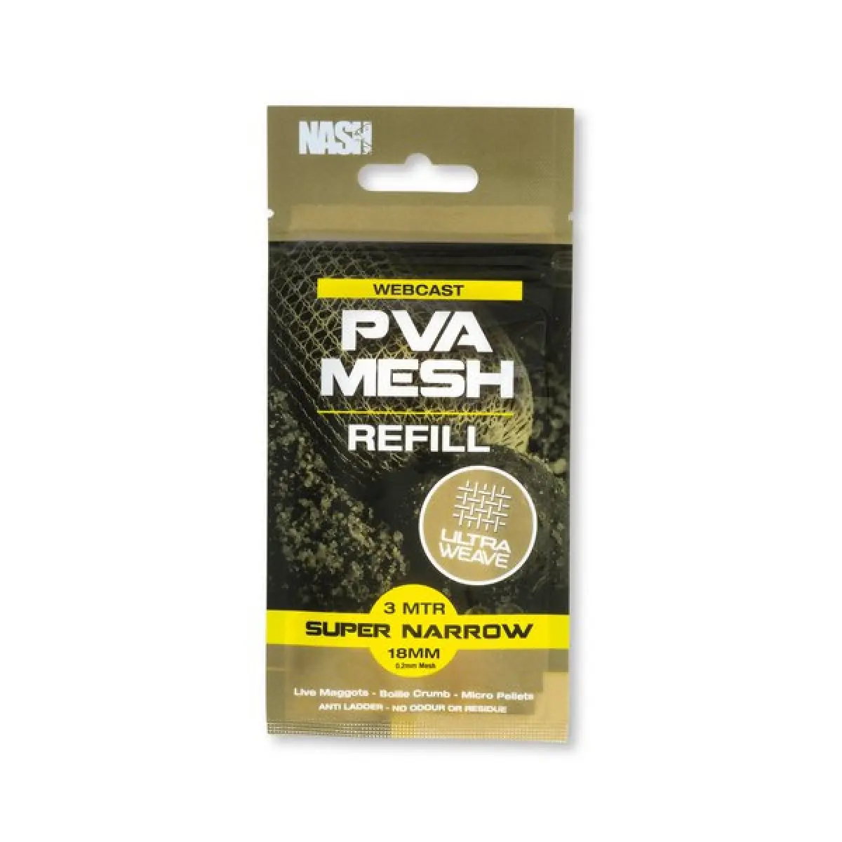 Nash Webcast Ultra Weave PVA Refill Super Narrow (model 2023)rozmiar 18mm x 3m (Super Narrow) - MPN: T8669 - EAN: 5055108986690