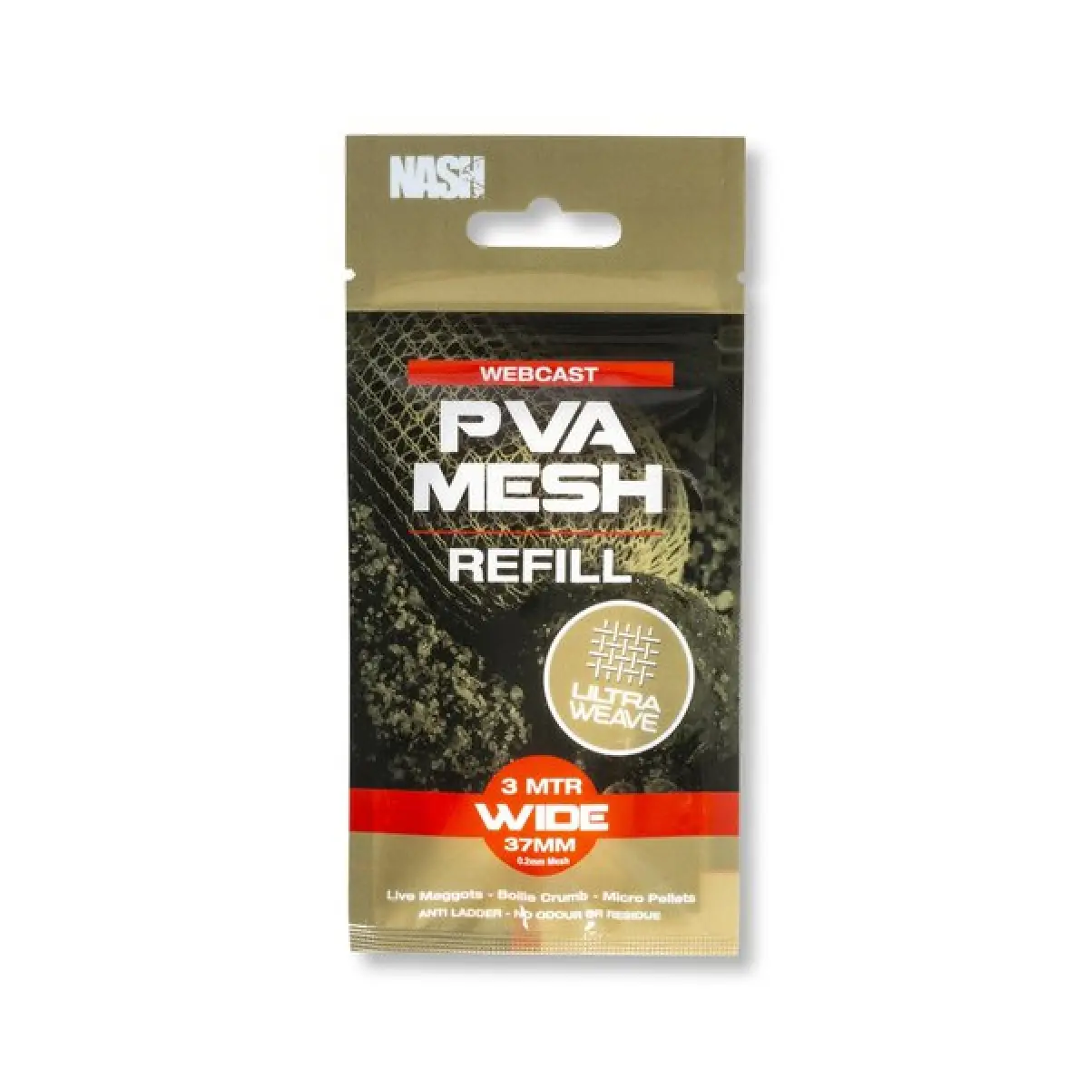 Nash Webcast Ultra Weave PVA Refill Wide (model 2023)rozmiar 37mm x 3m (Wide) - MPN: T8671 - EAN: 5055108986713