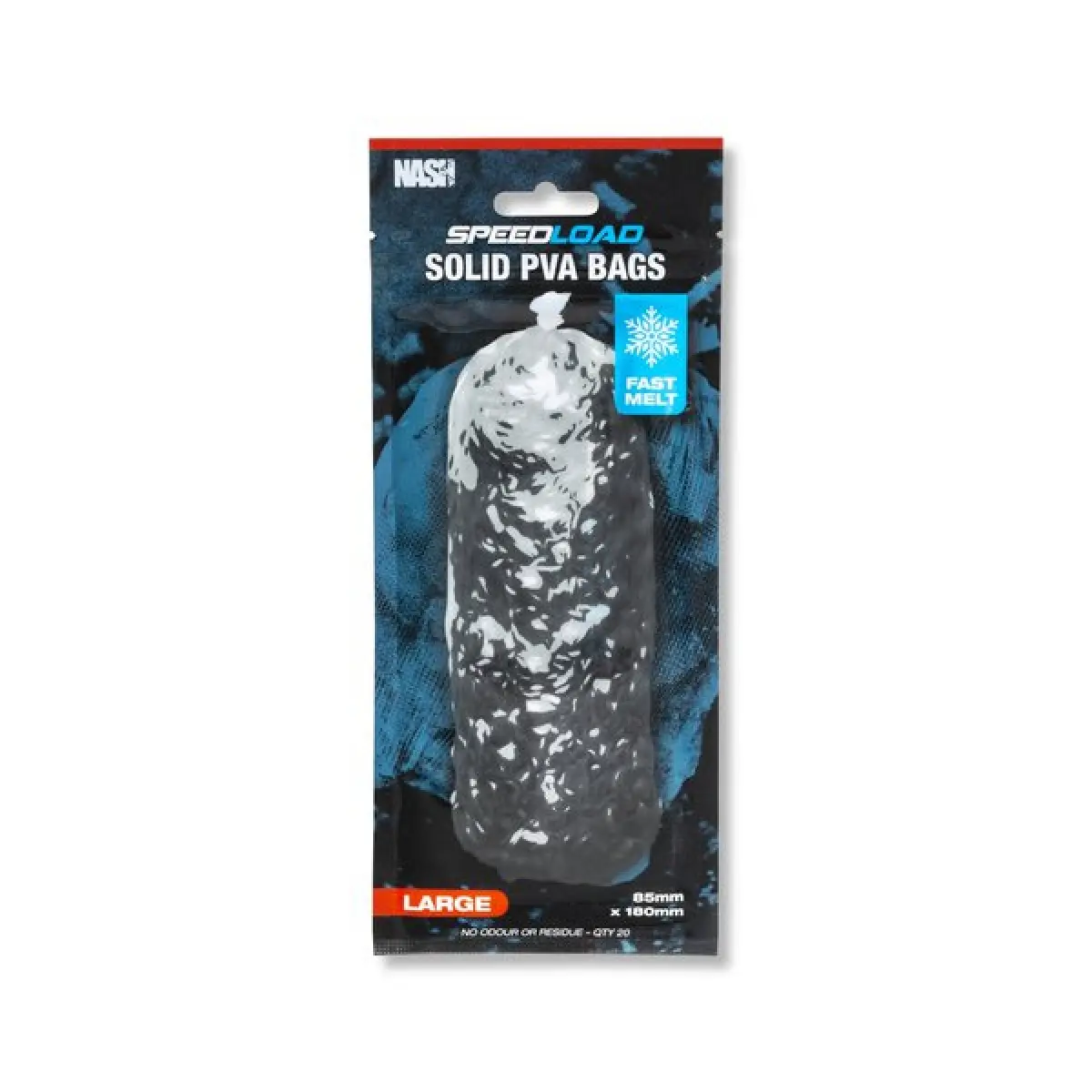 Nash Speedload Solid PVA Bag Large (Fast Melt)rozmiar 85mm x 180mm (Large) - MPN: T8657 - EAN: 5055108986577