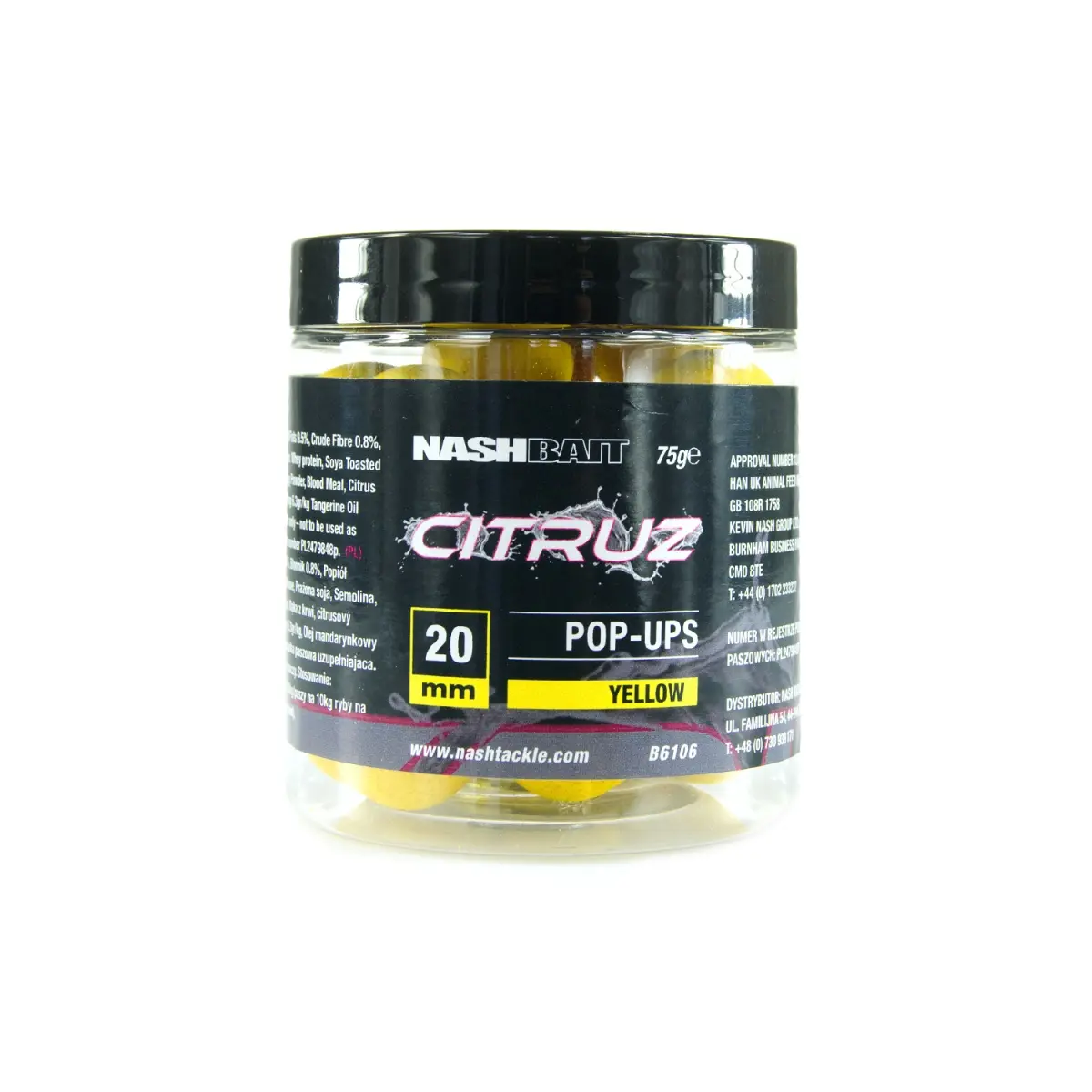 Nash Citruz Yellow Pop Upsrozmiar 20mm - MPN: B6106 - EAN: 5055108861065