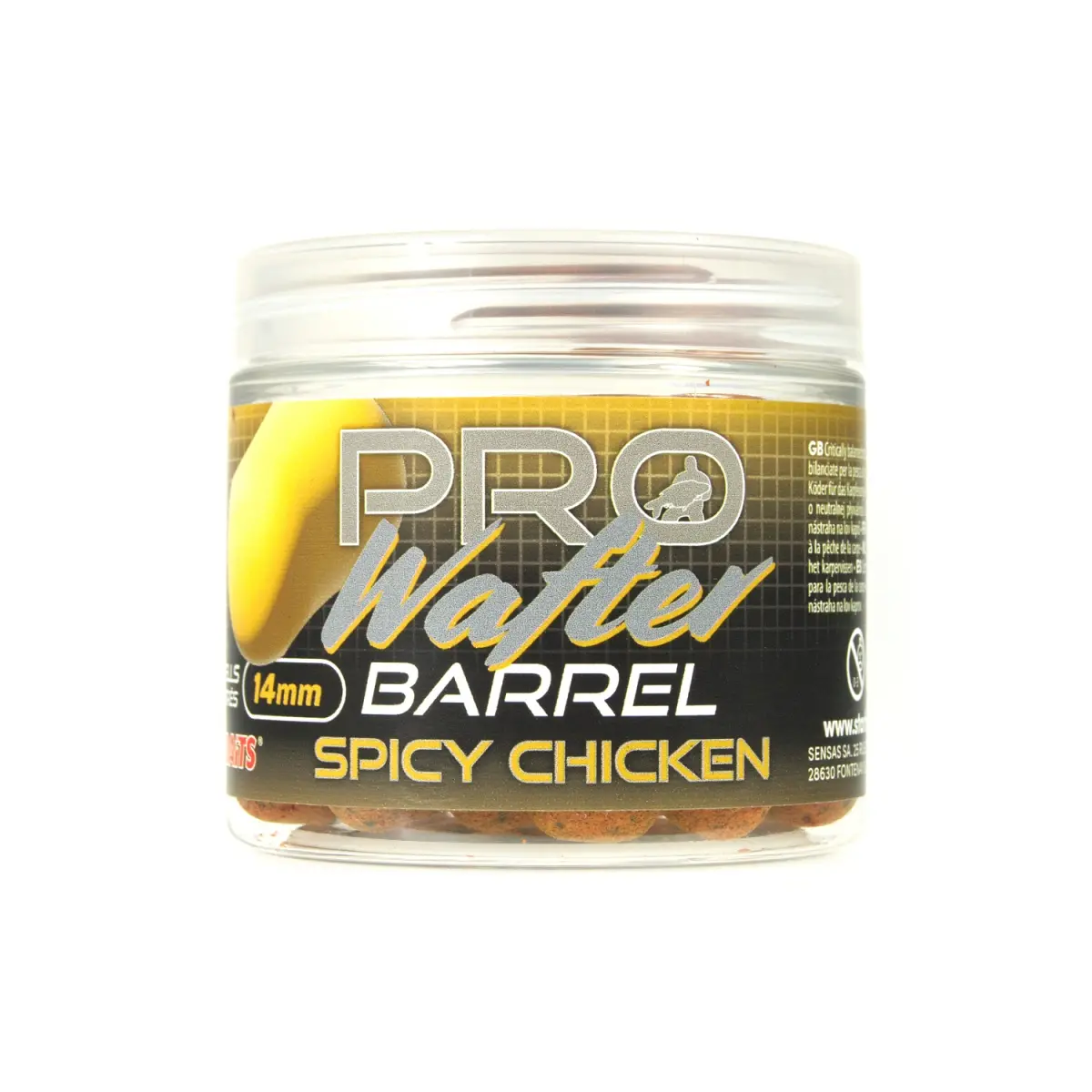 Starbaits Probiotic Spicy Chicken Barrel Waftersrozmiar 14mm - MPN: 43469 - EAN: 3297830434694