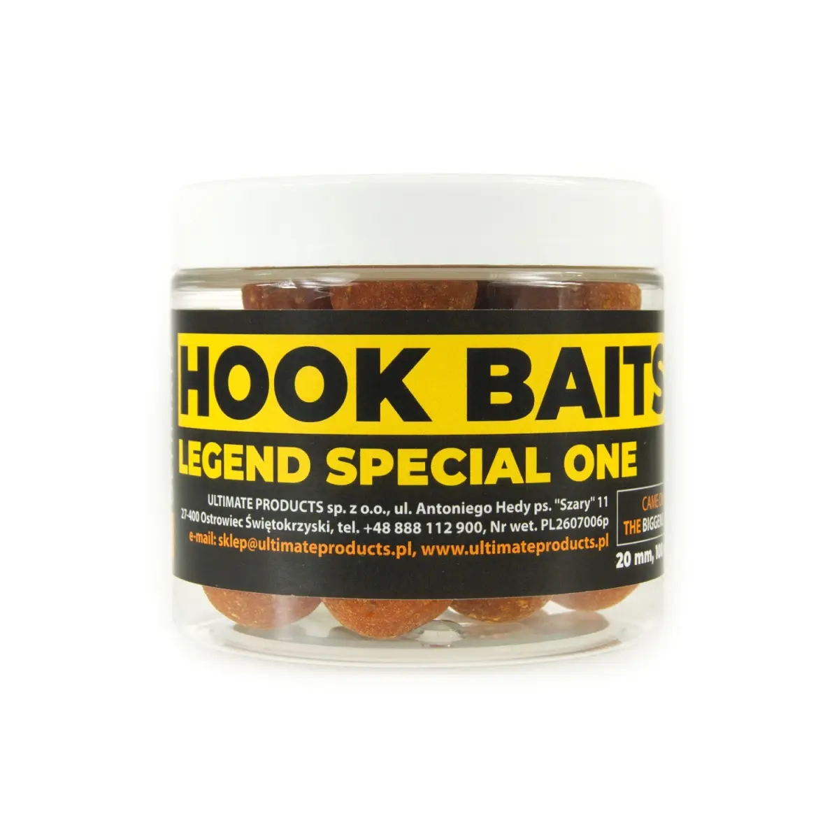 UltimateProducts Juicy Series Legend Special One Hookbaits  20 mmrozmiar 20 mm - EAN: 5903855433601