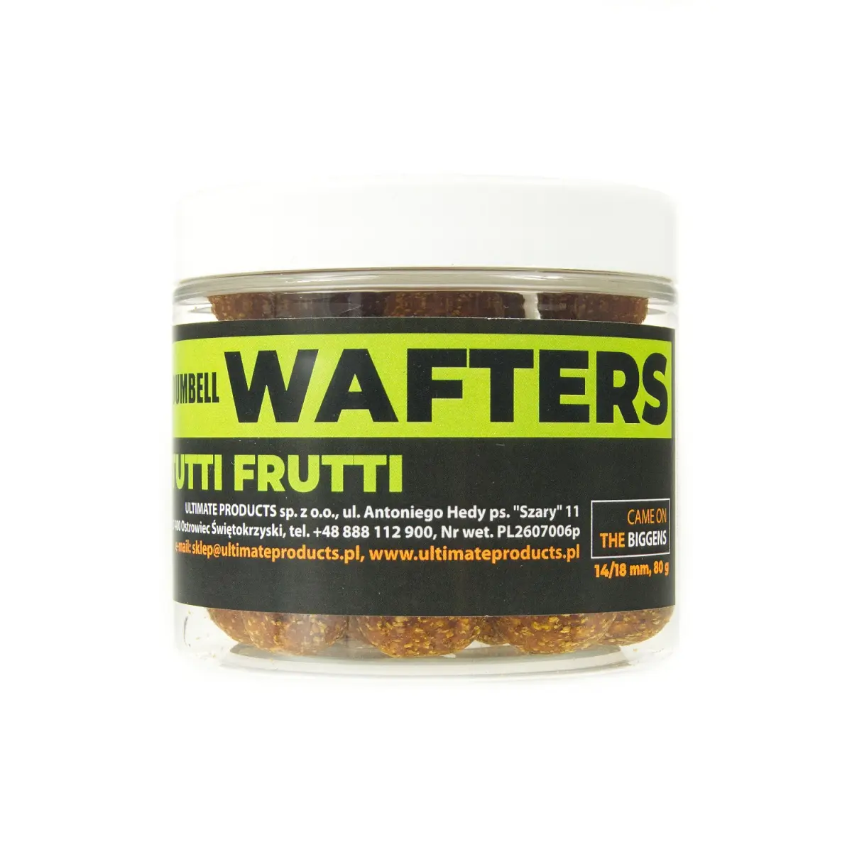 UltimateProducts Juicy Series Tutti Frutti Waftersrozmiar dumbell 14/18mm - EAN: 5903855433731
