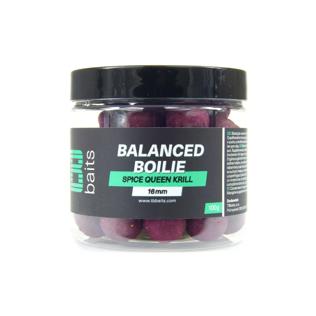 TB Baits Balanced Boilie + Attractor Spice Queen Krillrozmiar 16mm / 100g - MPN: TB00615 - EAN: 8596601006159