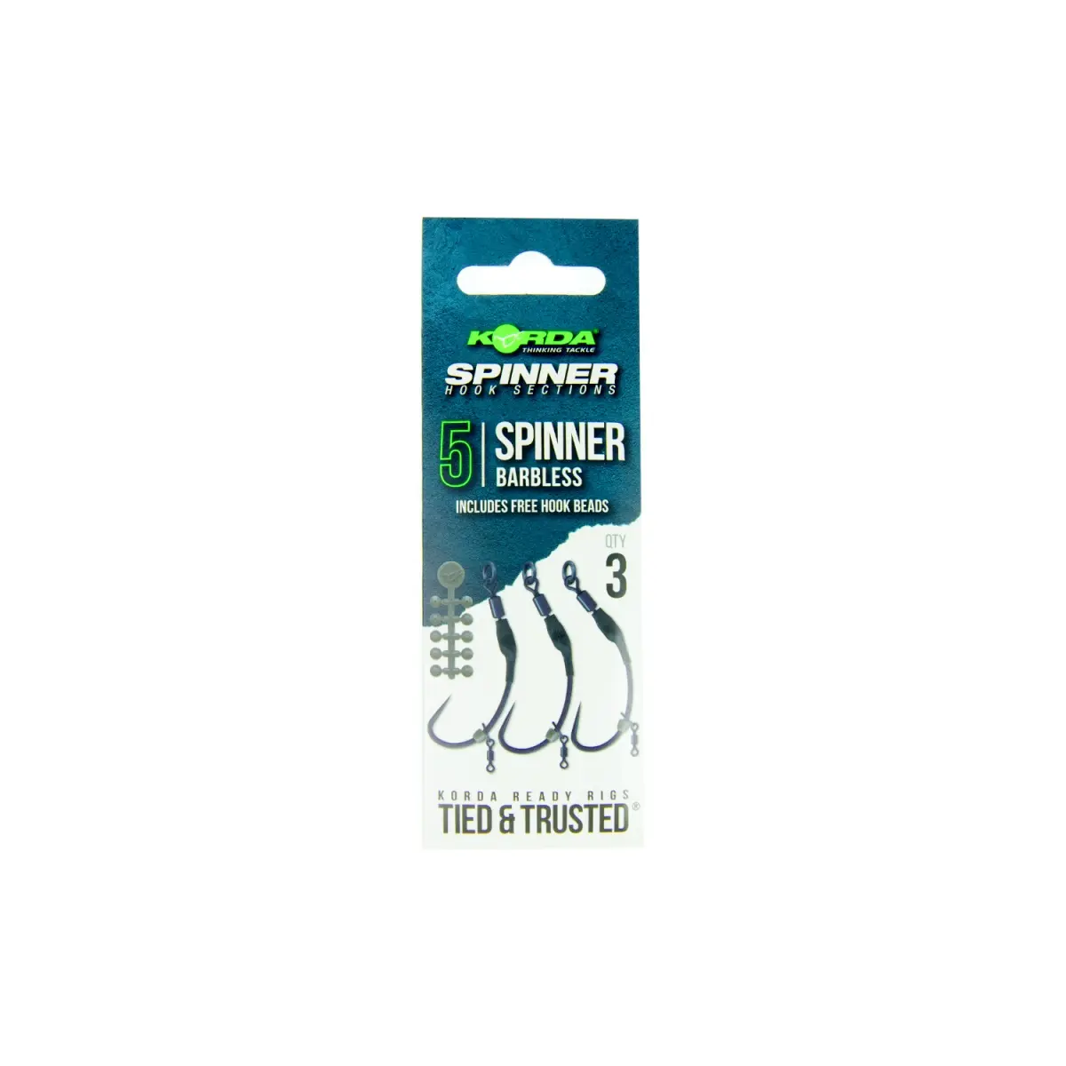 Korda Spinner Hook Sections Spinner - Barblessrozmiar 5 (bezzadziorowy) - MPN: KRR034 - EAN: 5060929021208