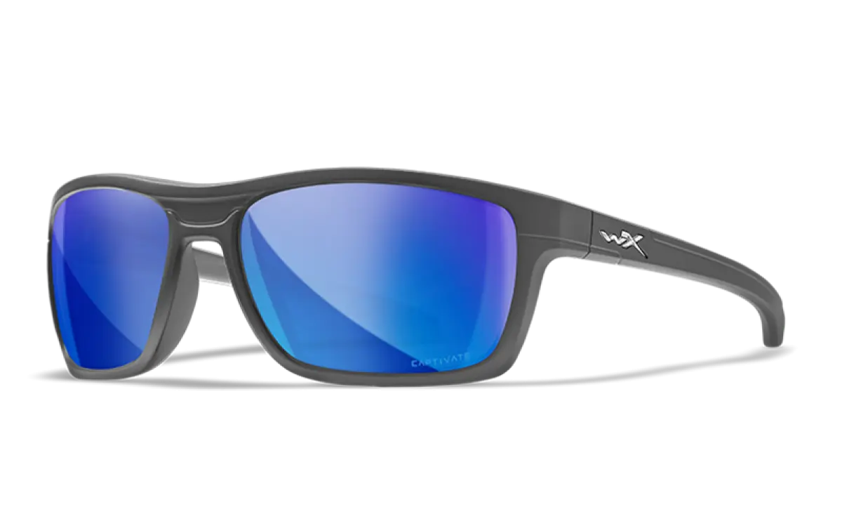 WileyX KINGPIN Captivate Pol Blue Mirror Grey Lens Matte Graphite Framekolor Captivate Pol Blue Mirror Grey - MPN: ACKNG19 - EAN: 712316004985