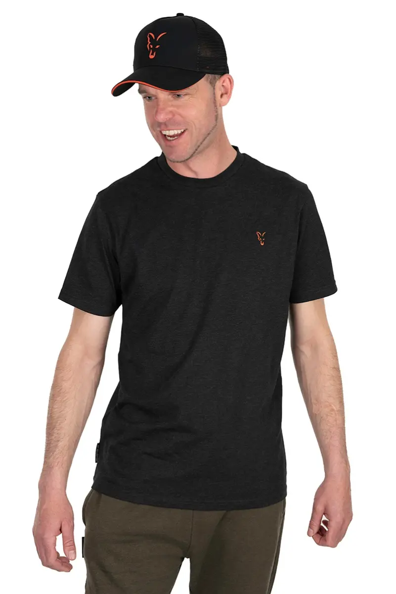 Fox Collection T-Shirt Black & Orange Mrozmiar M - MPN: CCL179 - EAN: 5056212169603