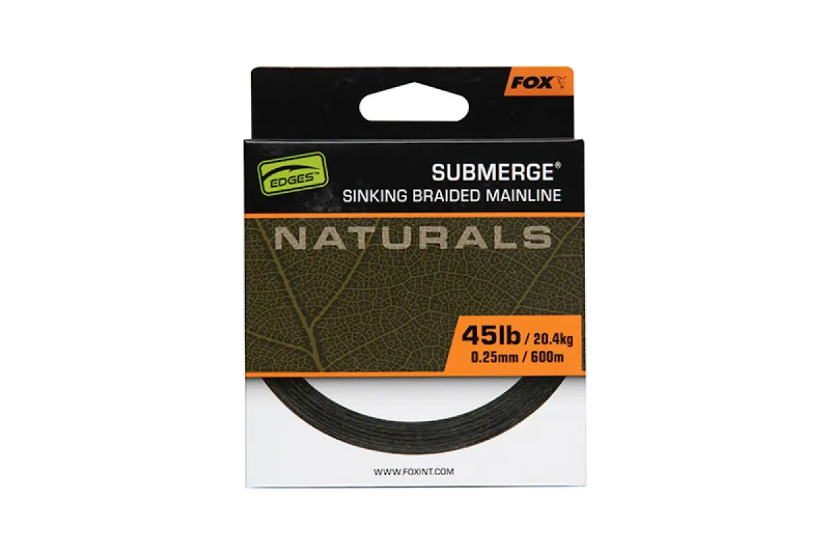 Fox EDGES Submerge Naturals Braidmodel 0.25mm 45lb/20.4kg (600m) - MPN: CBL027 - EAN: 5056212172818