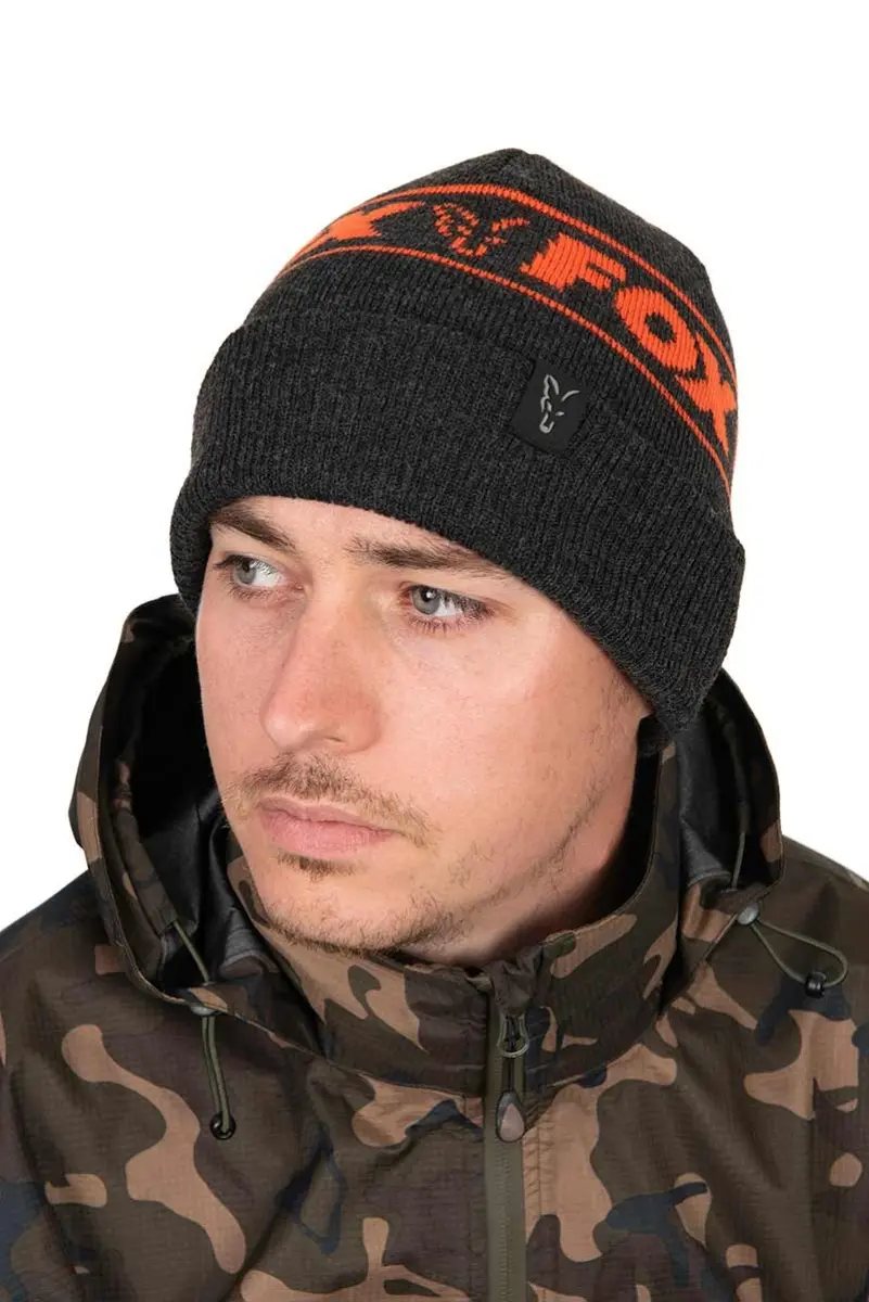 Fox Collection Beanie - Black & Orange uniwersalnyrozmiar uniwersalny - MPN: CHH019 - EAN: 5056212171811